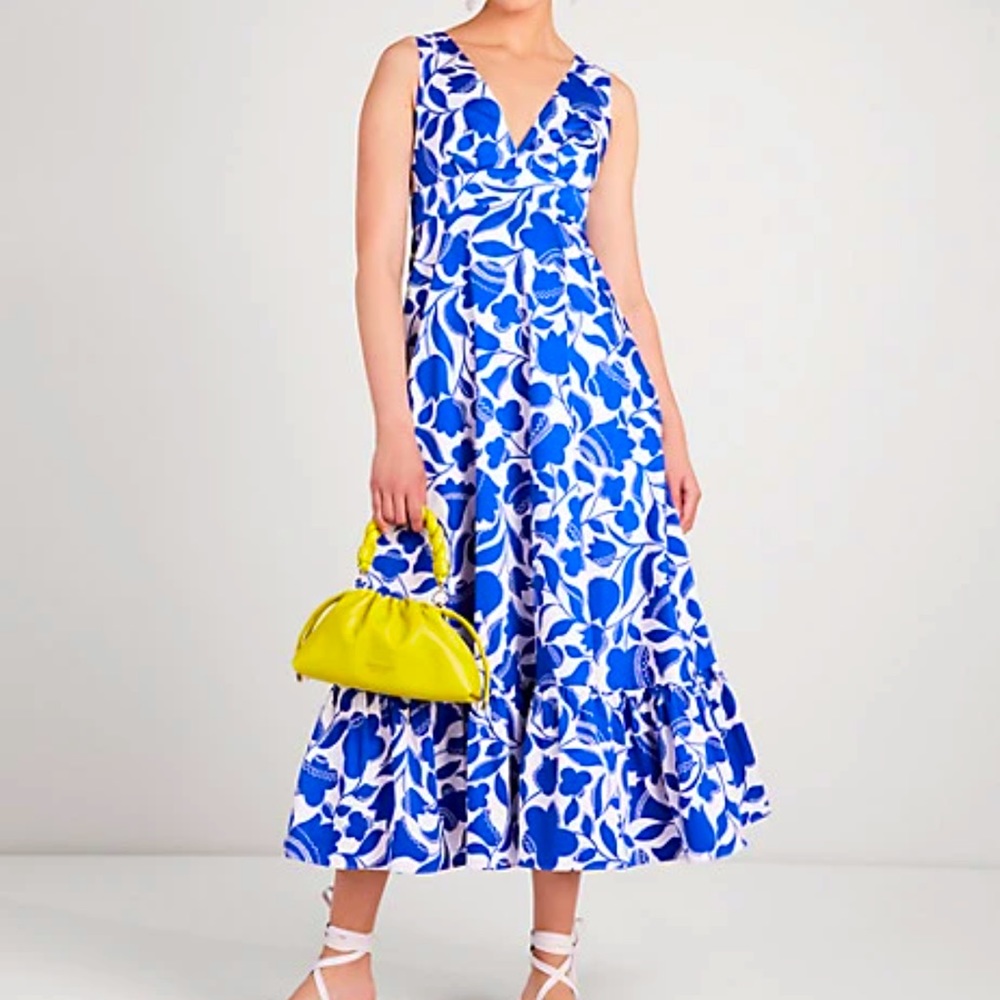 Kate spade zigzag floral maxi dress size  8 NWOT